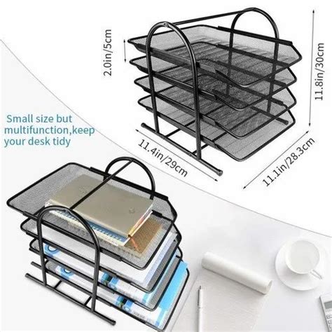 Desk Organizer and Document Tray - 3 Compartment Pen stand Trader ...