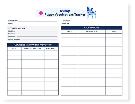 Free Printable Dog Vaccination Record Template Pdf Word Excel Health ...