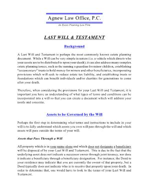 Fillable Online Agnew Law Office, P.C. - Agnew & Agnew Fax Email Print ...