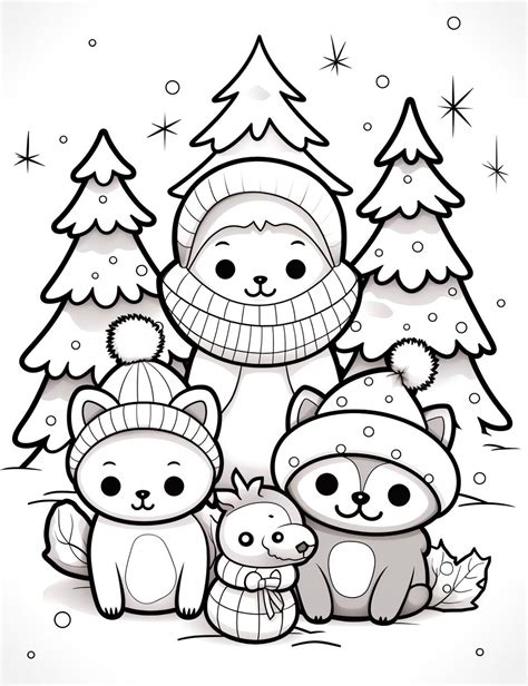Cute Coloring Pages For Kids Christmas
