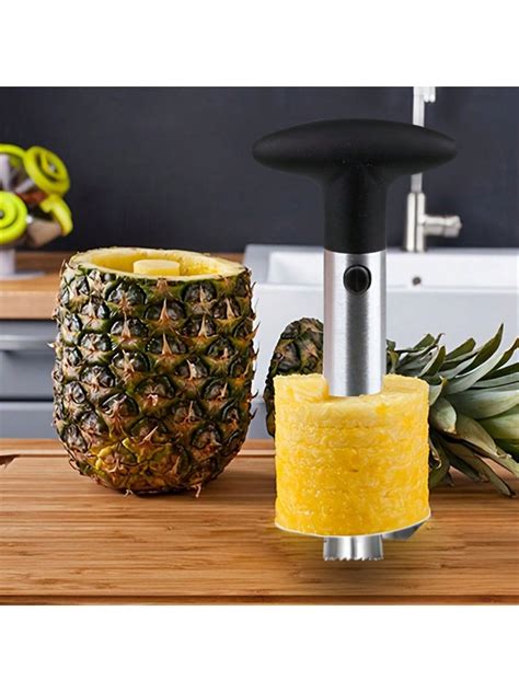 Fruit pineapple corer slicer peeler cutter stainless steel kitchen easy ...