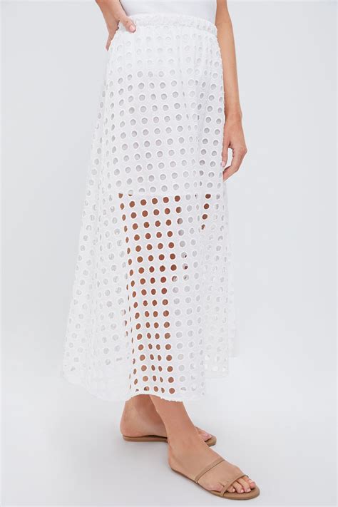 White Cotton Eyelet Eve Skirt | Tuckernuck