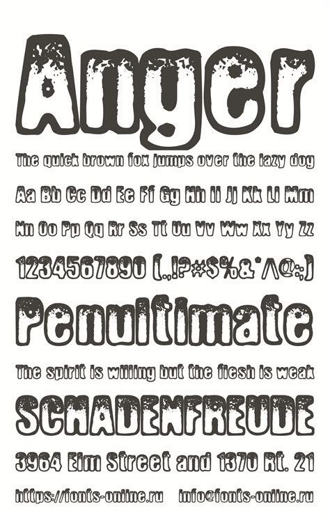 Anger font