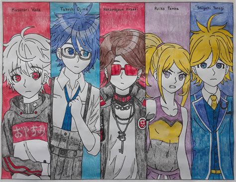 Tetro Danganronpa Pink Fanart The 5 Survivors by Pachigirl1 on DeviantArt