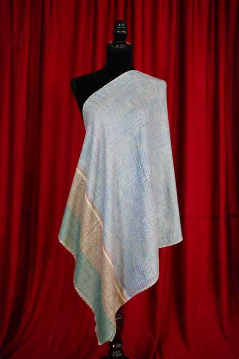 multi-coloured striped pure pashmina stole 9773 – Phamb
