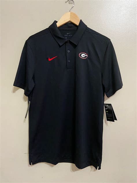 Nike Georgia Bulldogs UGA Dawgs Football Dri-Fit Polo Shirt Mens M ...