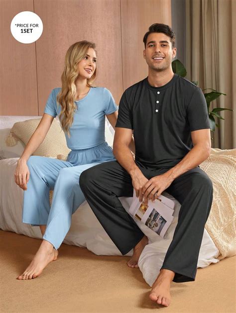 Plus Size Ribbed Round Neck Women's Summer Short Sleeve Top Long Pants ...