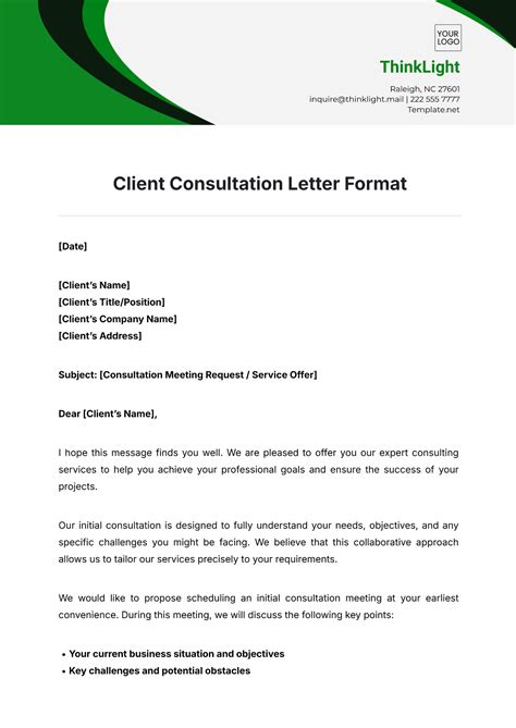 Client Letter Format