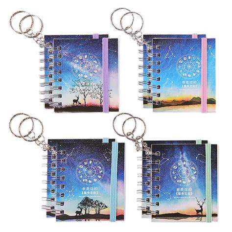 Ipienlee Mini Pocket Notebook Little Spiral Notepad Diary Journal Key ...