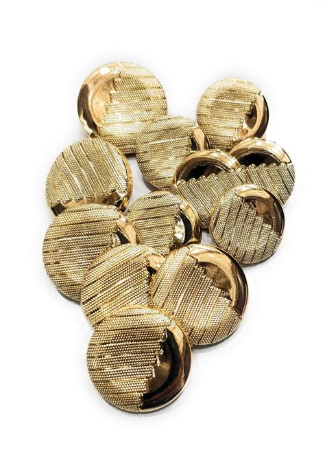 TR BUTTON Rose Gold Dull Finish Metal Coat Buttons (6 Big, 6 Small ...