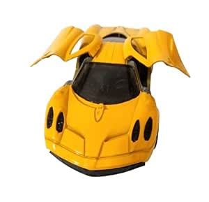 SharvilSons Model World Die cast Metal Door Openable Racing car Yellow ...