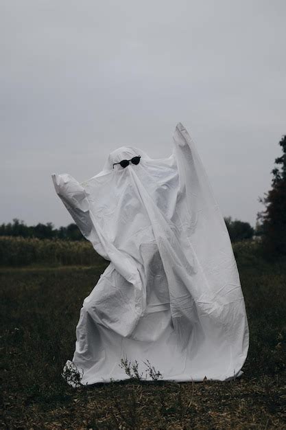 Premium Photo | Creative halloween costume for an adult a ghost of a ...