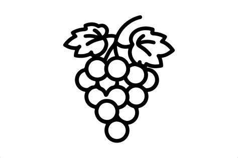 Grape Outline Vector Clipart Graphic by SKShagor Barmon · Creative Fabrica