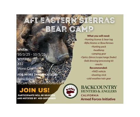 SoCal AFI Eastern Sierras Bear Camp, Toiyabe National Forest, Coleville ...