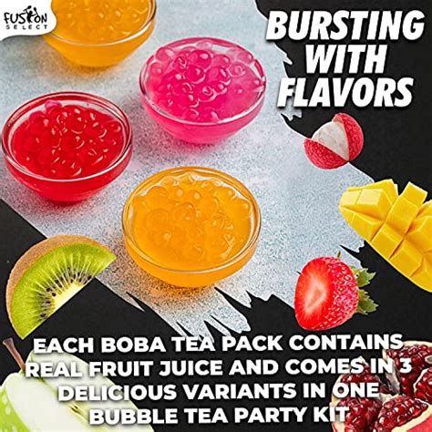 Fusion Select Bursting Popping Boba Pearls - Fruit Tea Snack Toppings ...