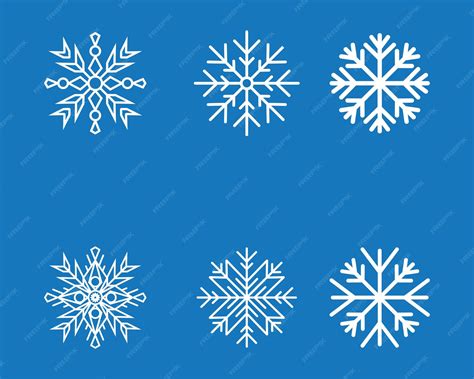 Snowflakes style design for labels badges and icons | Premium Vector
