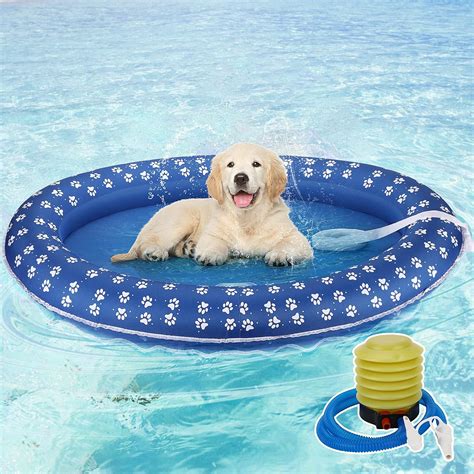 ZOOS Inflatable Dog Pool Floats for Small Dogs, Medium Dogs, 30Lb, 43.3 ...