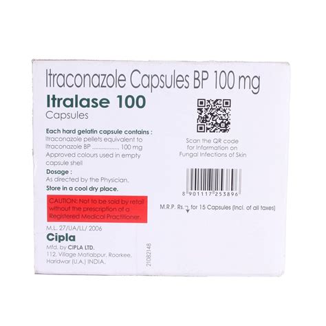 Itralase 100 Capsule 15's Price, Uses, Side Effects, Composition ...
