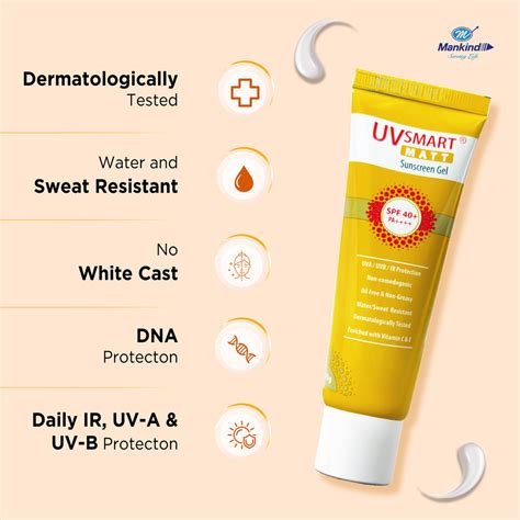 Buy UVsmart Matt SPF 40+ PA++++ Sunscreen Gel 50 gm | Lightweight | For ...