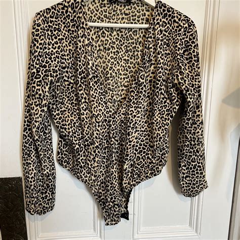 Motel Leopard Print Bodysuit - Depop