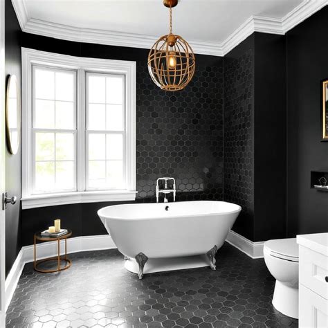 30 Black Floor Bathroom Ideas for A Modern Makeover