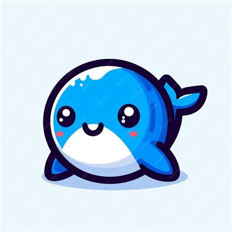 See related image detail. Lindo dibujo animado de ballena azul con cara feliz y mejillas ...