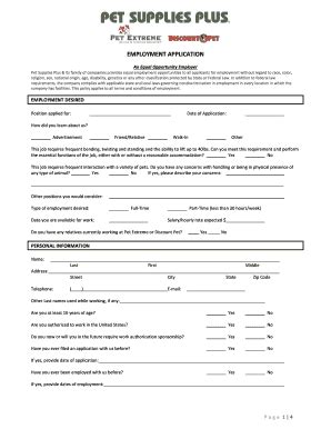 2016-2025 Form Pet Supplies Plus Employment Application Fill Online ...