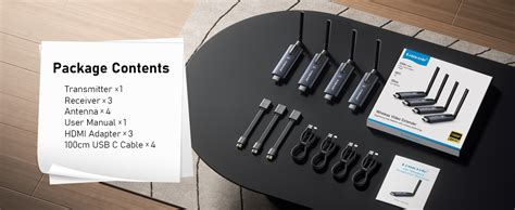 Lemorele Wireless HDMI Transmitter and 3 Receivers, Portable HDMI ...