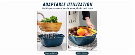 KitchEase 6 Pcs Drain Basket Set with Handles - Versatile Kitchen ...