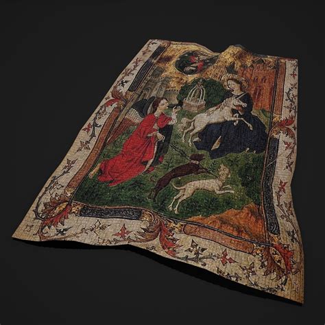 Madonna and Unicorn Tapestry - 3D Model by Get Dead Entertainment