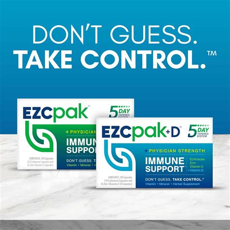 Buy EZC Pak+D 5-Day Immune System Booster with Echinacea, Vitamin C ...