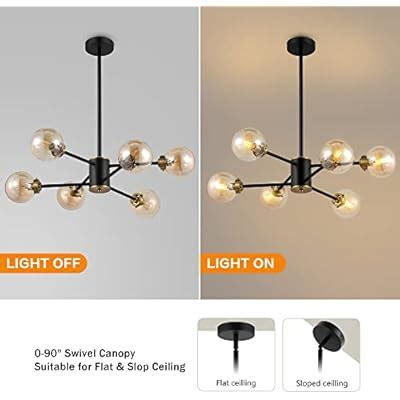 WINGBO 6-Light Modern Chandelier, Sputnik Pedant | Ubuy India