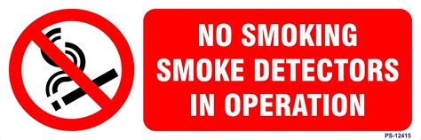 Signageshop No Smoking, Smoke Detactors In Operation Sign : Amazon.in ...