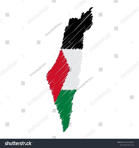 Palestine Map Drawing