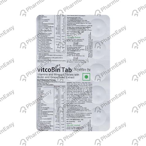 Buy Vitcobin Strip Of 15 Tablets Online & Save Up to 24% at PharmEasy