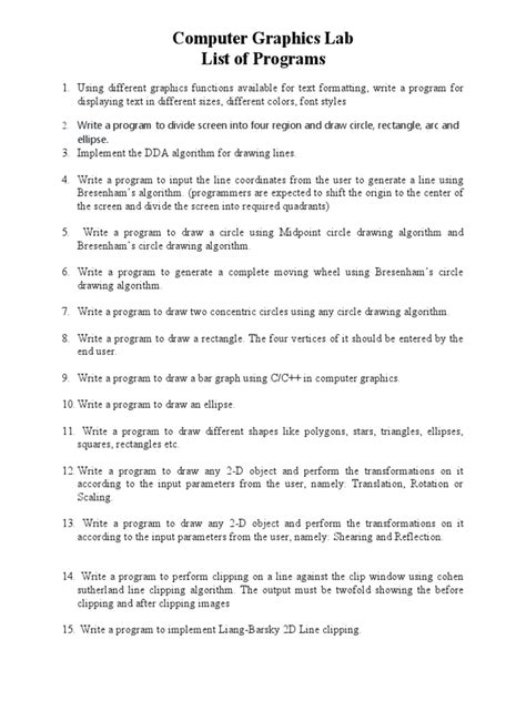 Computer Graphics Lab Program 1 的图像结果