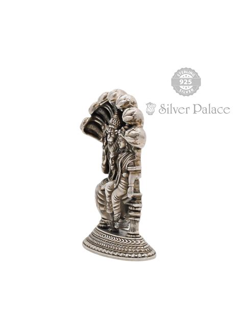 Oxidised Silver Lakshmi Narasimha Idol For Pooja And Rituals - Silver ...