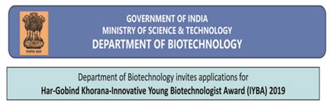 DBT Invites Applications for Har-Gobind Khorana-Innovative Young ...