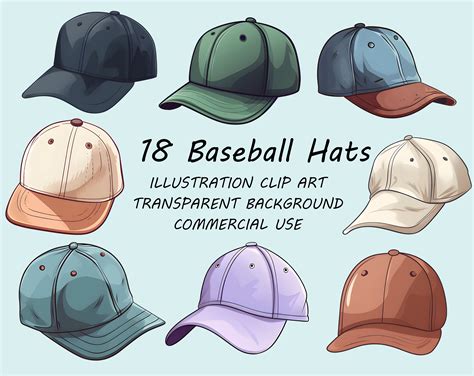 Baseball Hats Clip Art
