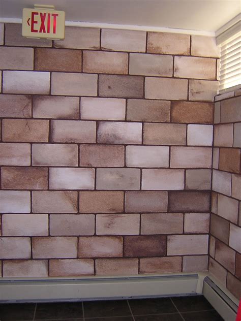 decorative painting of concrete block ... | Cinder block walls ...