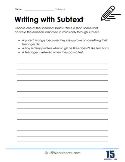 Image result for Subtext Example