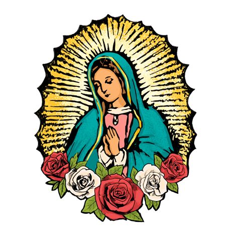 nuestra senora de guadalupe ilustracion mexicana virgen maria catolica ...