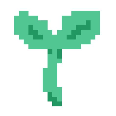 Cute Pastel Illustration Kawaii Pixel Sprout Sticker 55179584 Vector ...