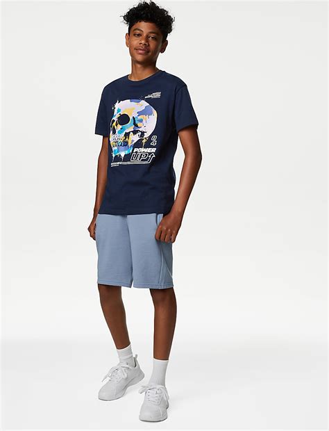 Buy Pure Cotton Skull Print T-Shirt (6-16 Yrs) at Marks & Spencer