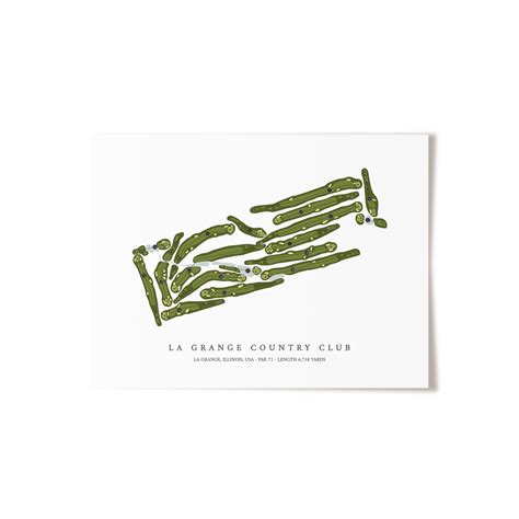 La Grange Country Club | Heritage Style Golf Course Print
