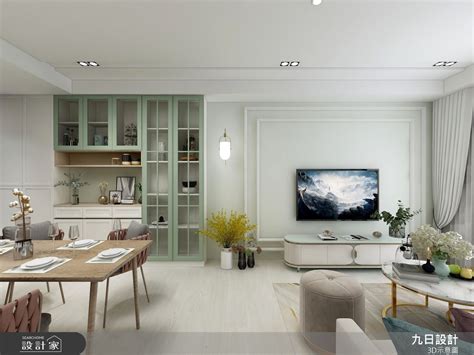 Contemporary Modern Dining Room Living Room semi-detached design ideas ...