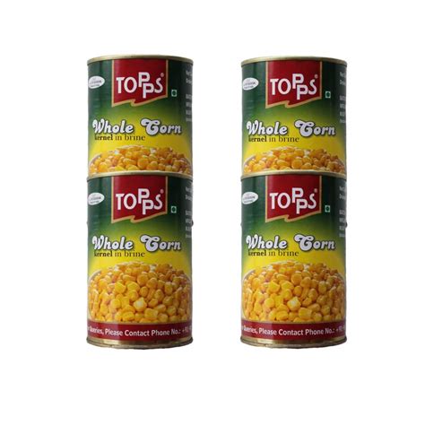 Topps Whole Corn Kernel in Brine, 450g | Pack of 4 : Amazon.in: Grocery ...