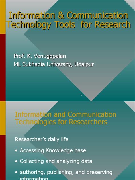 Information & Communication Technology Tools For Research | PDF | World ...