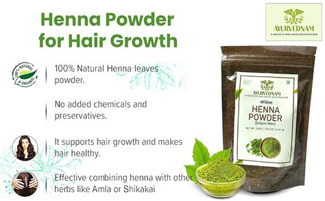Buy AYURVEDNAM 100% Natural Henna Powder for Hair – Pure Herbal Mehndi ...