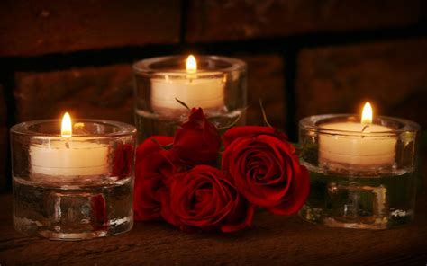 Flowers And Candle Lights Wallpapers - Wallpaper Cave